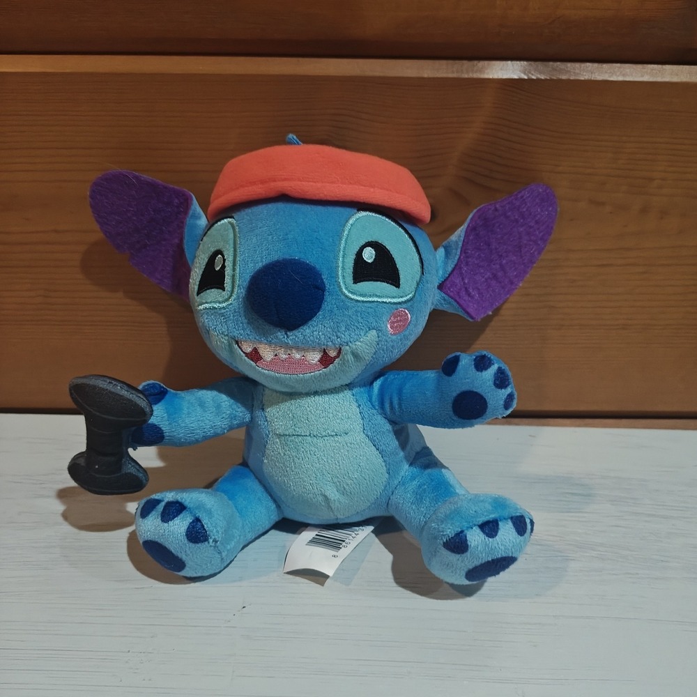 Just Play Disney Stitch Small 7-inch Plush w/Barbell Stuffed Soft Animal Kid E3